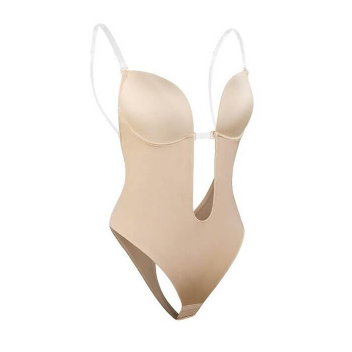 Elegant women's backless body shaper for evening gowns & formal dresses. Provides smooth, sculpting support.