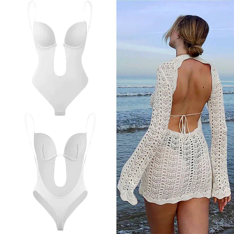 Comfort fit backless shapewear for women, featuring a deep plunge design to enhance your natural figure.