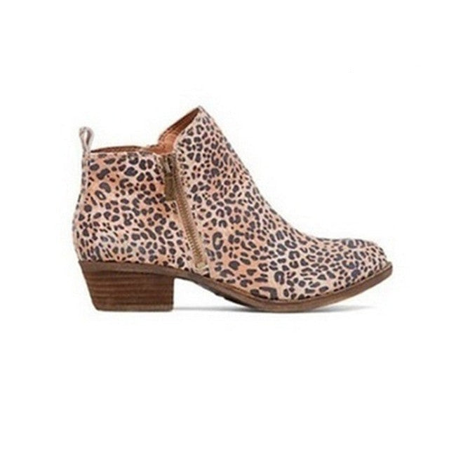 Classic women's ankle boots with a supportive block heel & side zipper. Essential versatile footwear for any occasion.