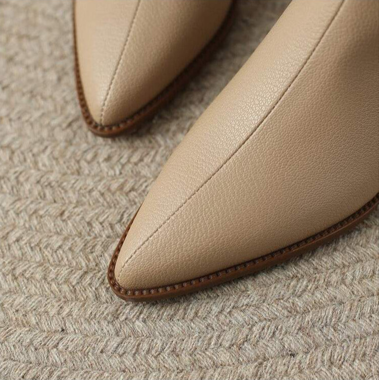 Everyday women's ankle boots, slip-on, low heel, pointed toe style, comfortable and chic for any outfit.