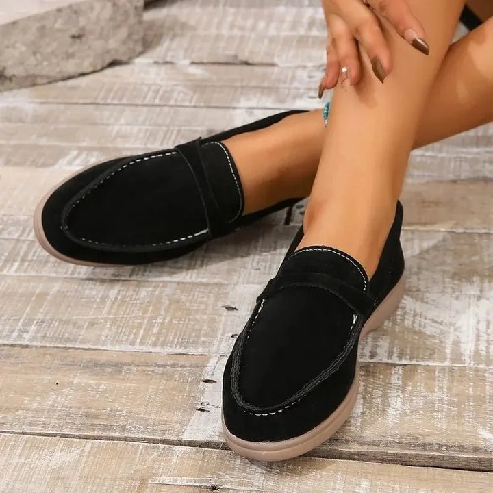 Trendy women's slip-on office & casual loafers, featuring a plush cushioned insole.