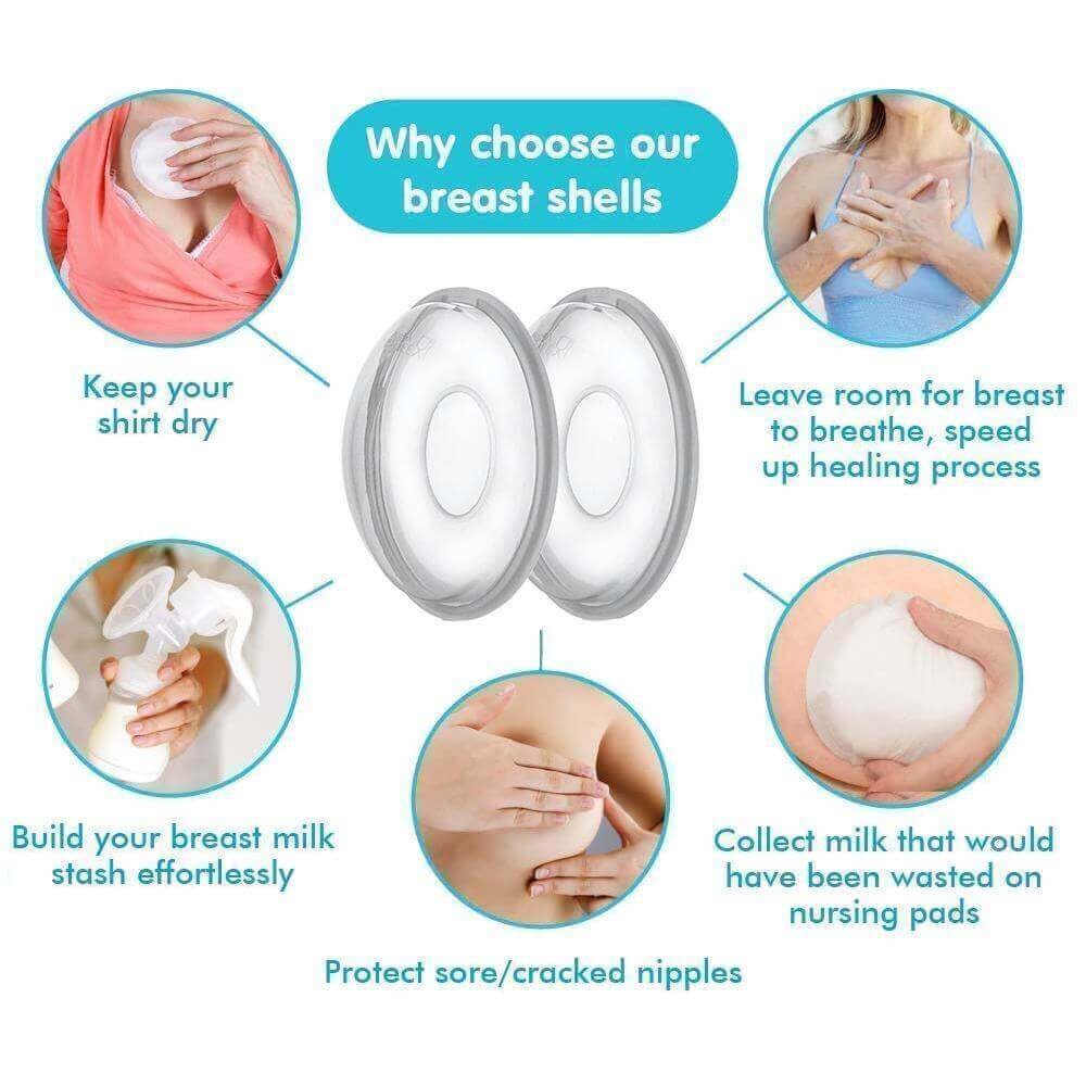 Breast milk catcher shells, postpartum solution for collecting milk and preventing leaks