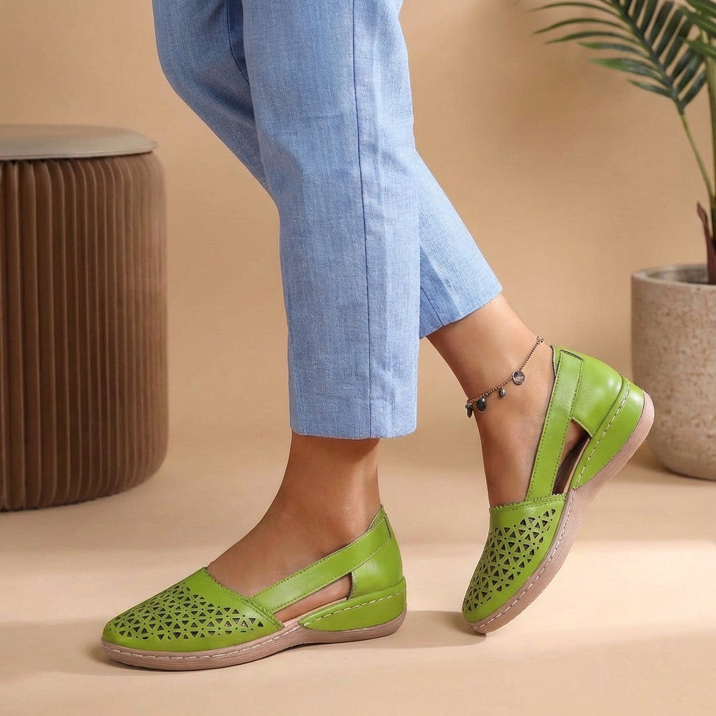 Lightweight women's walking loafers, excellent for daily wear & casual outings. Breathable slip-on flats.