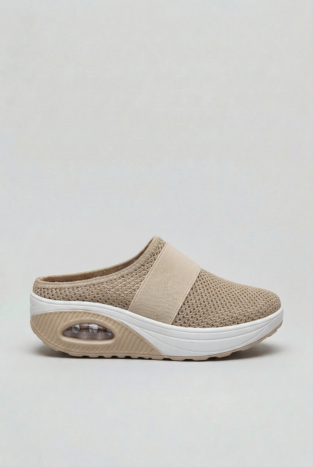 Women's breathable slip-on mules with air cushion comfort sole, perfect casual lightweight summer footwear.