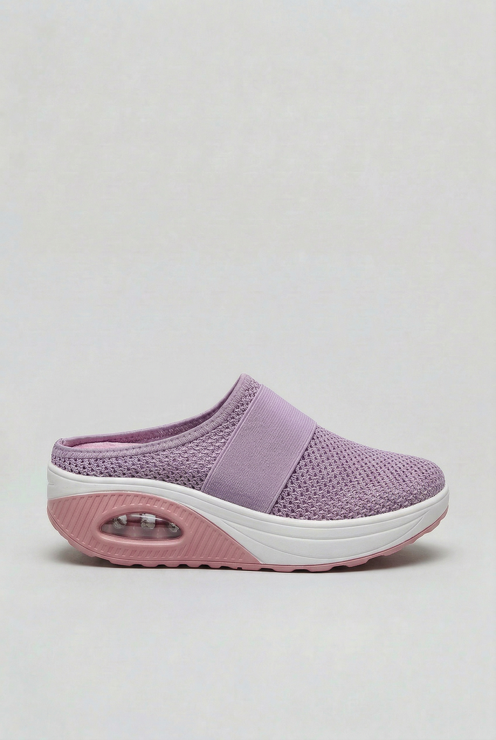 Versatile women's slip-on mules, breathable & comfortable with air cushion, perfect casual footwear for any occasion.