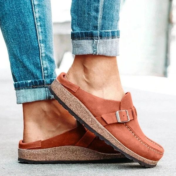 Stylish Brynn fashion mules, a comfortable slip-on women's shoe with orthopedic arch support for modern style.