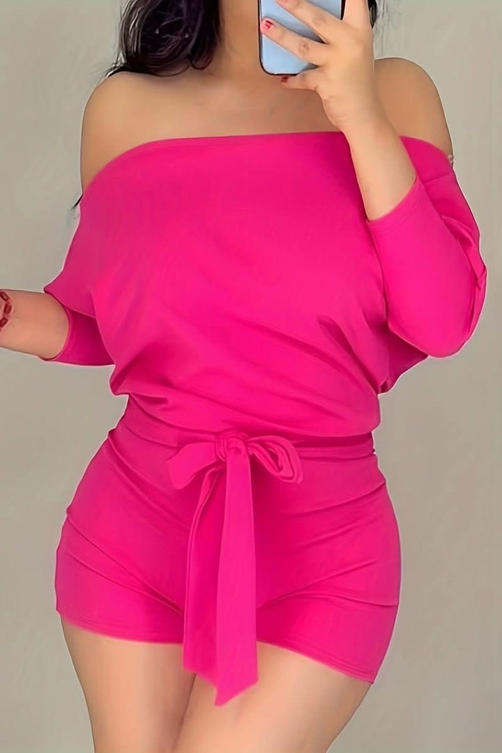 Women's casual batwing jumpsuit romper shorts. Perfect for summer comfort & style.