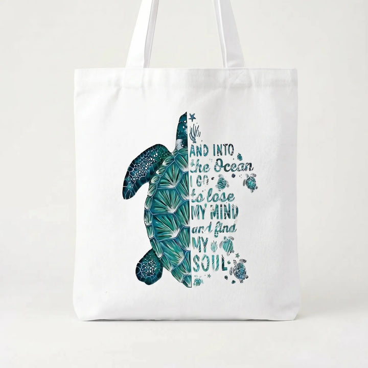 Chic women's printed tote bag, a lightweight and foldable everyday carryall with a lovely summer design.