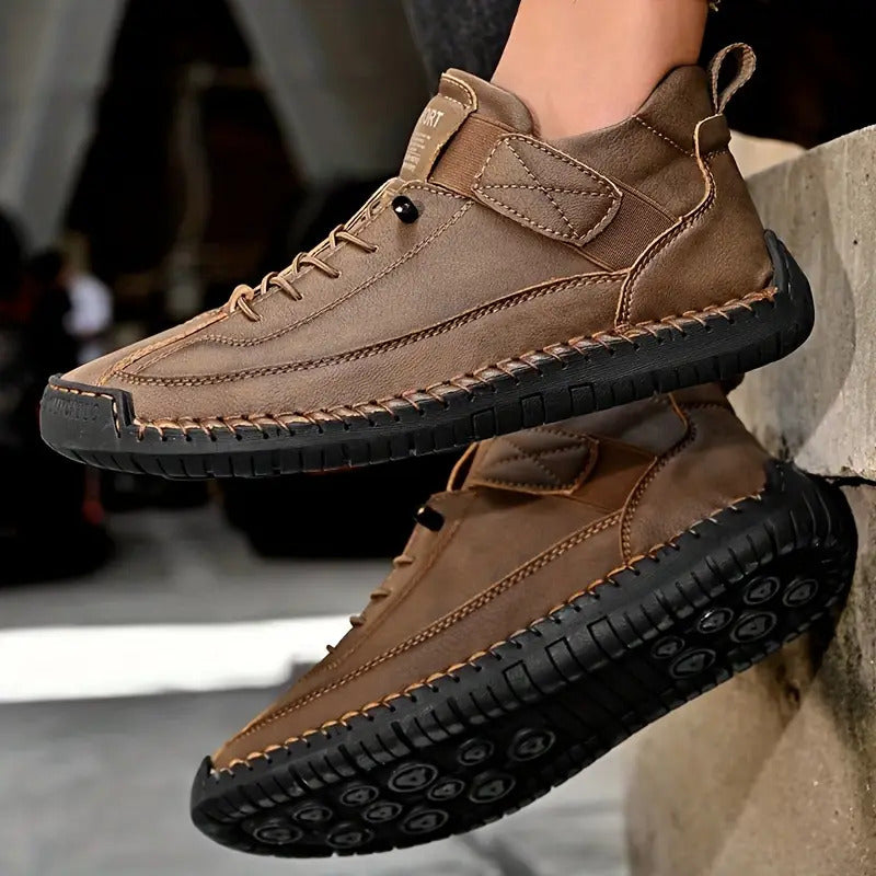 Versatile women's fashion sneakers, lace-up design with stitching, ideal for casual outfits and walking.