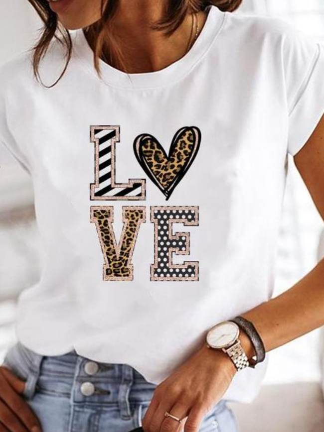 Relaxed fit women's summer tee, a comfortable short sleeve top for versatile casual wear & everyday style.