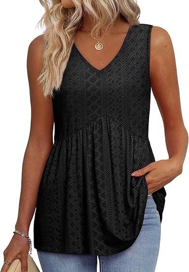 Women's casual sleeveless top, relaxed fit for everyday comfort & versatile summer style.