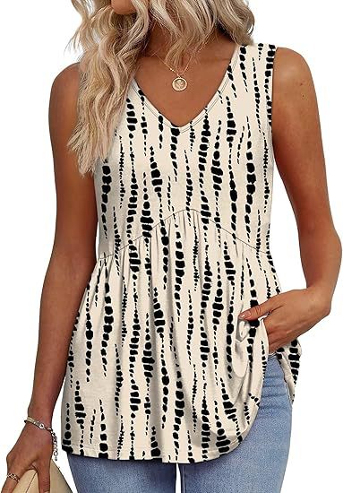 Relaxed fit women's sleeveless top, perfect for lightweight, comfortable everyday summer outfits.
