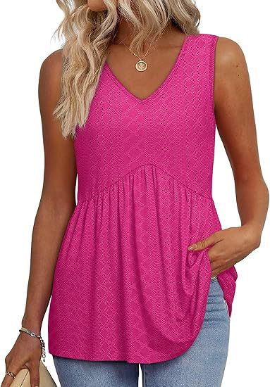 Comfortable women's relaxed fit sleeveless top, essential for effortless everyday style.