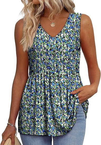 Stylish women's sleeveless blouse, relaxed fit, great for spring-summer casual fashion.