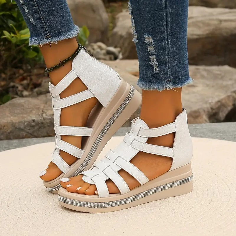 Women's comfortable casual wedge sandals, versatile for any summer occasion.