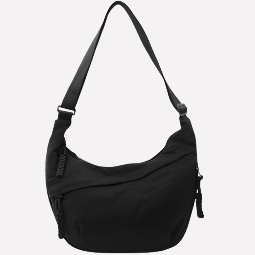 Everyday women's crescent bag, stylish and versatile with a unique braided shoulder strap.