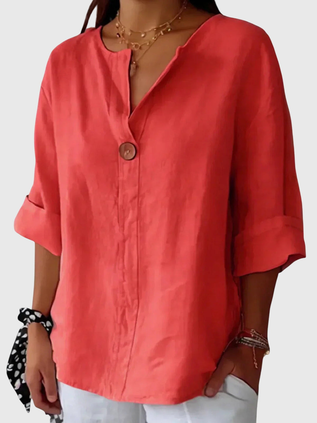 Stylish long sleeve blouse for women, offering comfort and sophistication for your daily wear.