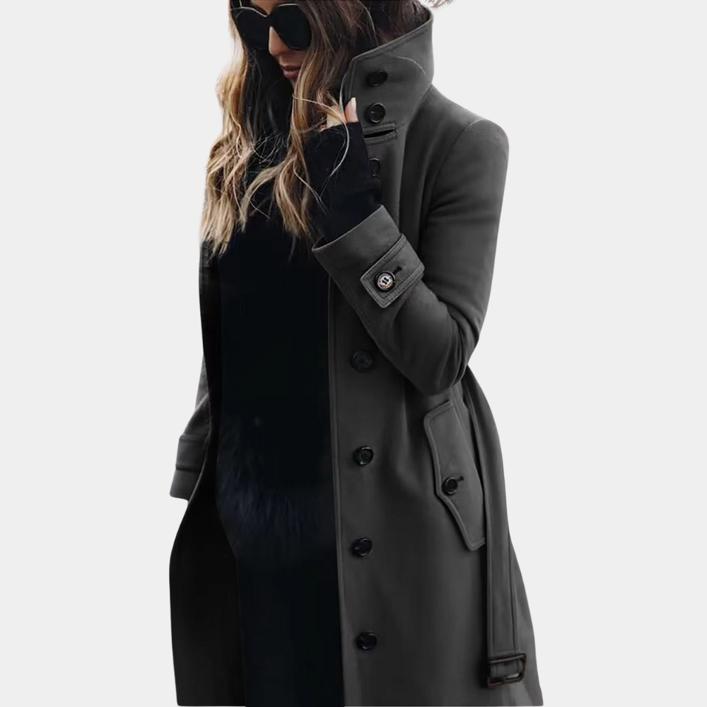 Sophisticated women's trench coat, a versatile fashion staple perfect for daily wear, fall, and spring elegance.