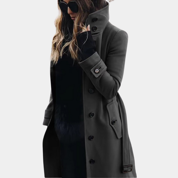 Sophisticated women's trench coat, a versatile fashion staple perfect for daily wear, fall, and spring elegance.