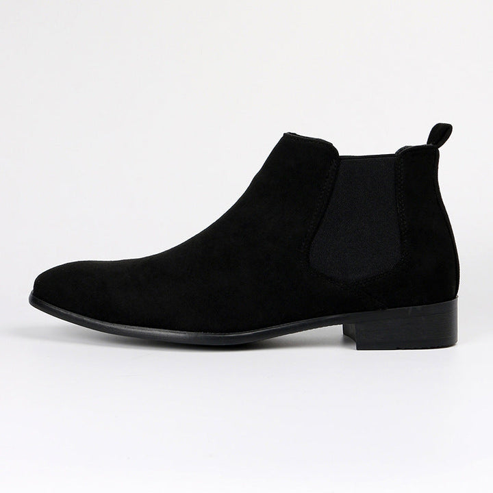 Women's classic Chelsea boots in a rich brown hue, featuring a comfortable block heel, great for autumn office or casual.
