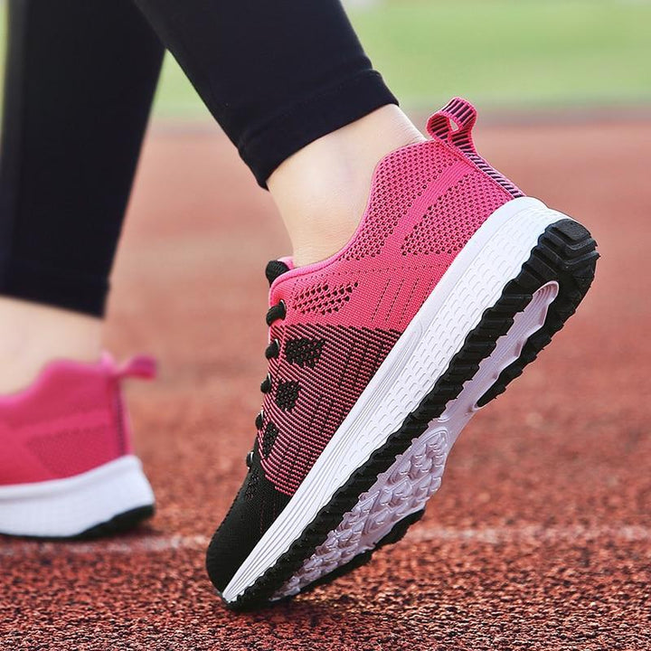 Sole view: Non-slip women's orthopedic shoes, ensuring stability and everyday comfort.