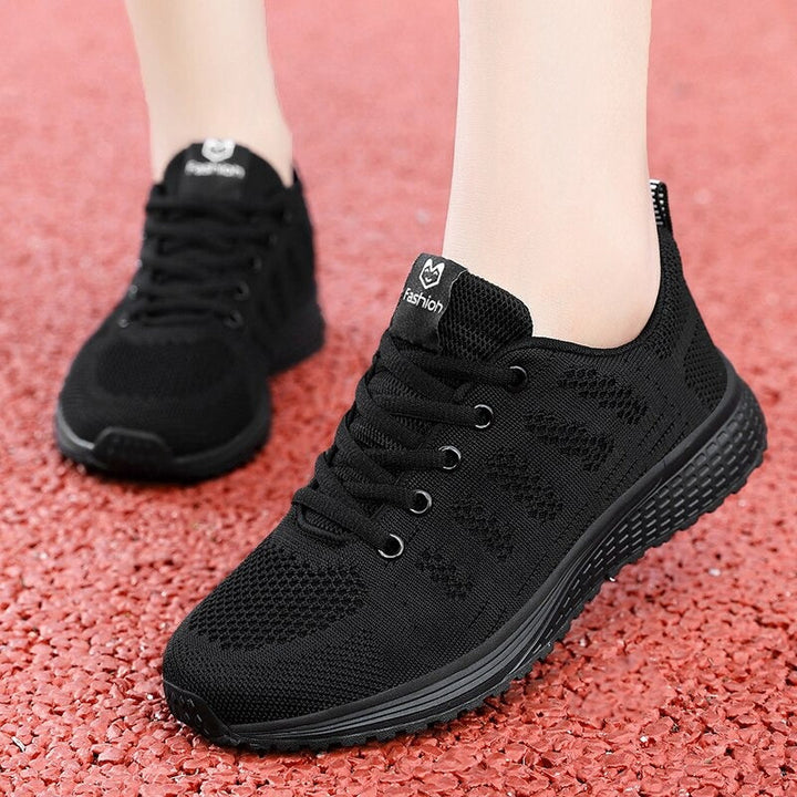 Women's classic walking shoes, grey, ideal for daily wear and foot support.