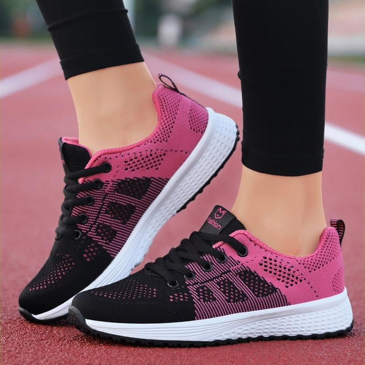 Women's orthopedic walking shoes, blue, featuring breathable mesh for active lifestyle.