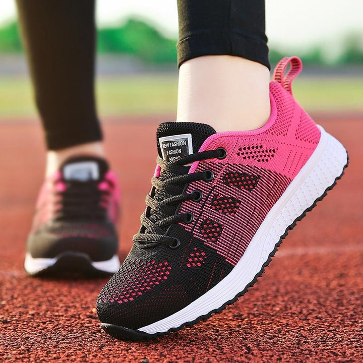 Front view: Women's classic orthopedic walking shoes, black, for comfort & foot support.