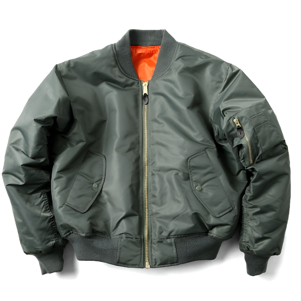 Women's classic rib-knit bomber jacket, a stylish & versatile outerwear piece for daily wear.