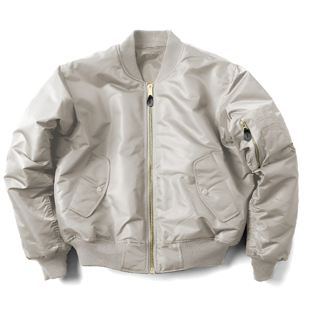 Back view of a women's classic rib-knit bomber jacket, perfect casual & year-round outerwear.