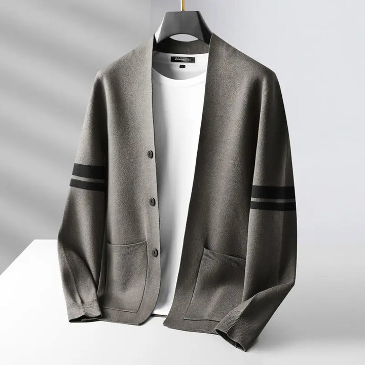 Women's classic striped cardigan, perfect for everyday wear & versatile layering. Soft comfort knit.