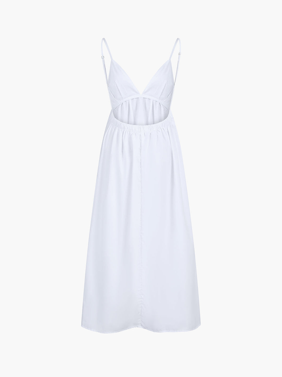 Yellow women's open back flowy maxi dress, Coastal Cowgirl style. A cheerful summer beach vacation outfit.