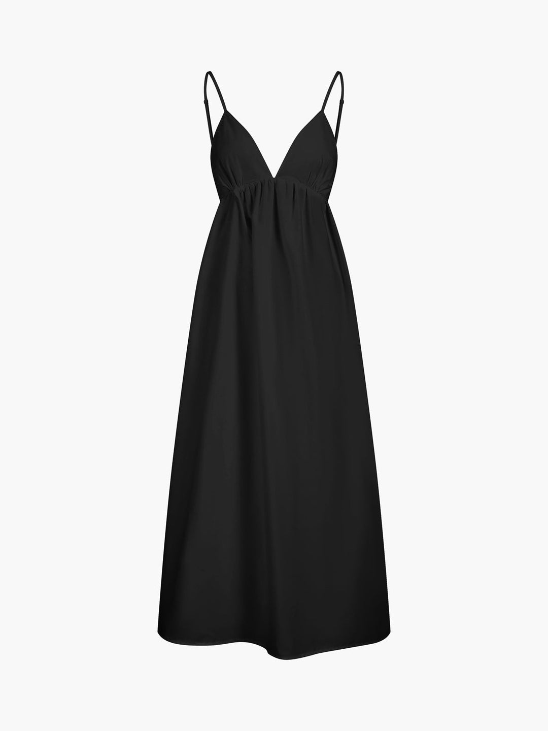 Flowy V-neck maxi dress for women, Coastal Cowgirl style with an elegant open back. Perfect for summer.