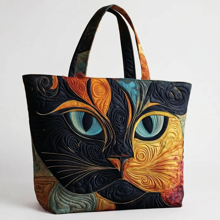 Close-up of vibrant print design on a women's casual shoulder tote bag.