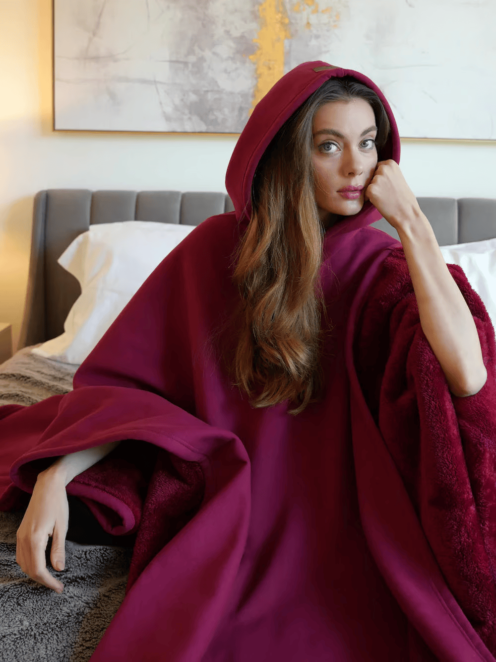 Calming wear women's hoodie, oversized design, soft feel, ultimate relaxation.