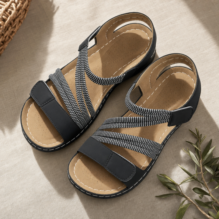 Versatile women's summer sandals offering an adjustable, comfortable fit for walking and daily errands.