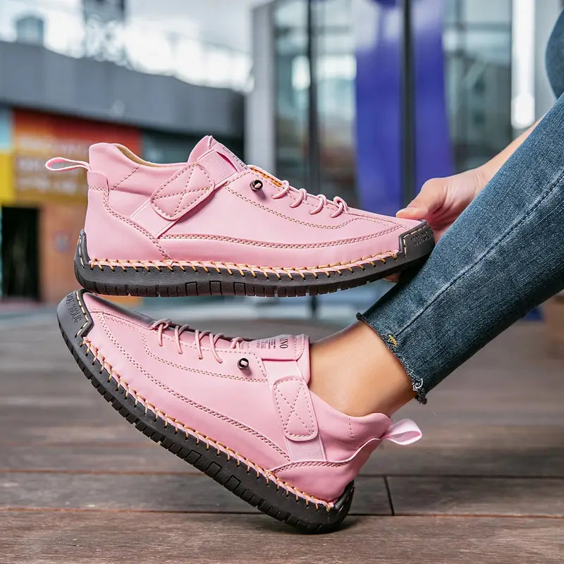 Women's easy fit slip-on walking shoes, providing cushioned comfort for everyday activities & casual wear.