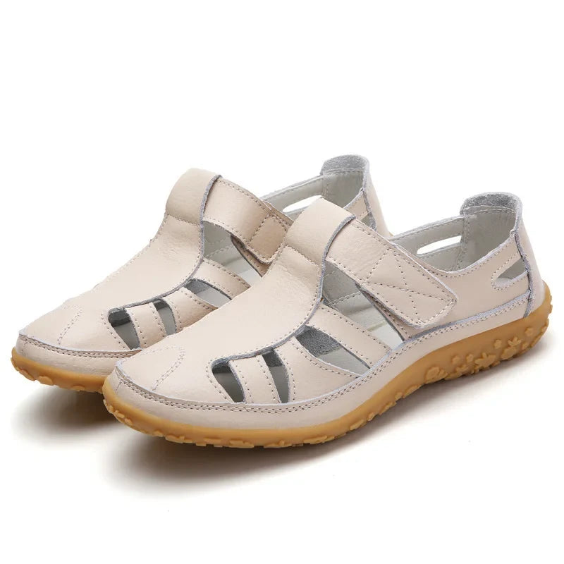 Slip-on open-toe sandals for women, offering balance and comfort.