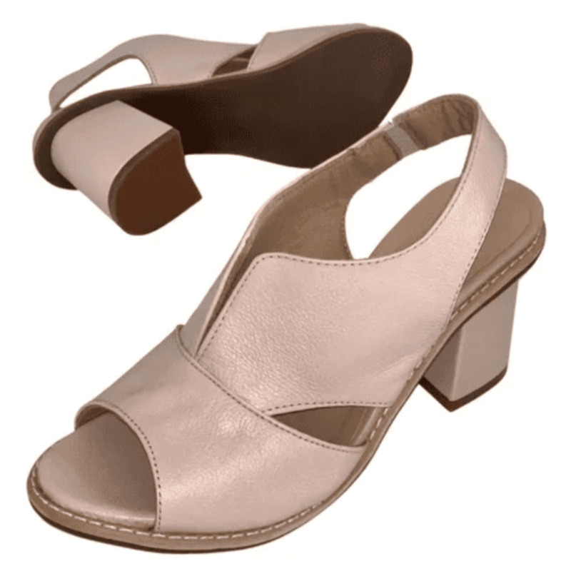 Comfortable women's block heel sandals with adjustable buckle closure. Stylish everyday footwear.
