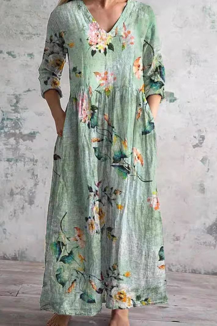 Soft, comfortable spring maxi dress for women, offering a flowing silhouette and chic, everyday appeal.