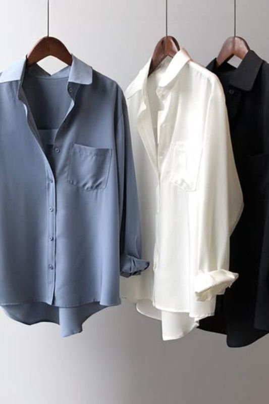 Comfortable women's flowy top, an elegant everyday blouse. Relaxed fit for casual wear & office apparel.