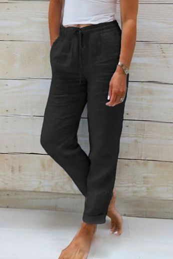 Versatile women's relaxed fit flowy wide leg pants, perfect for comfortable casual wear & summer style.