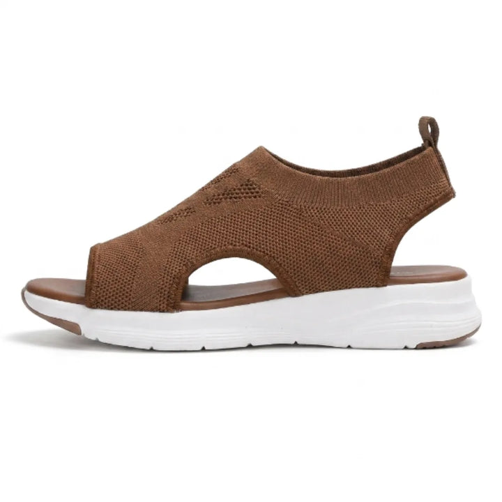 Women's comfortable mesh orthopedic sandals with arch support for walking.