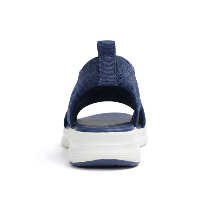 Slip-on women's orthopedic mesh sandals, breathable, arch support, casual.