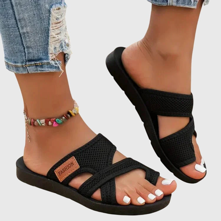 Women's comfortable mesh platform slip-on sandals, ideal for summer casual wear.