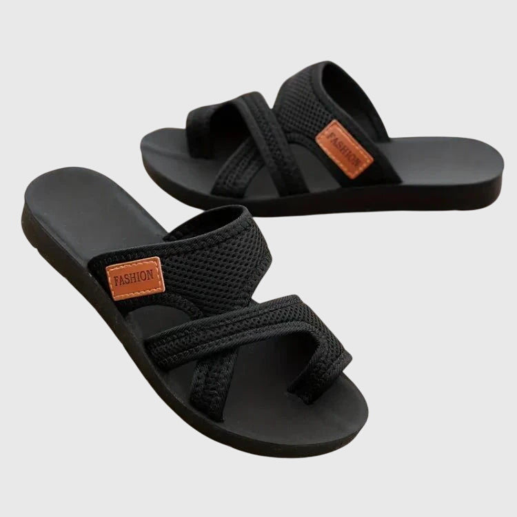 Easy slip-on women's platform sandals with a mesh upper, designed for ultimate summer comfort & style.