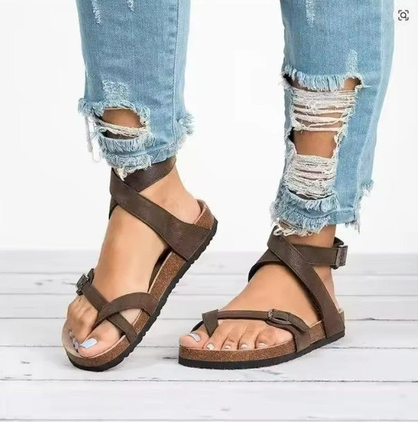Breathable women's summer orthopedic sandals featuring adjustable straps and arch support for healthy feet.