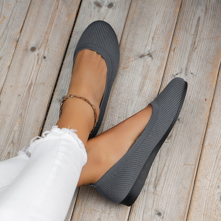 Women's comfortable orthopedic slip-on flats for everyday wear, offering excellent foot support.