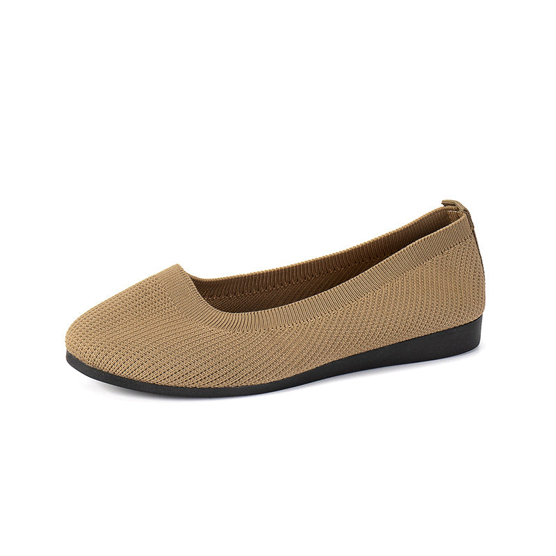 Fashionable women's orthopedic slip-on flats, comfortable for everyday wear, ideal for foot support.