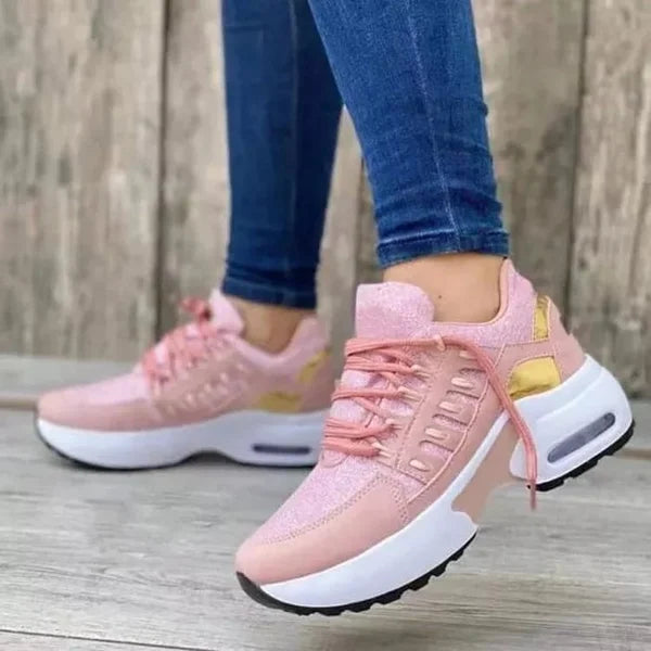Women's casual orthopedic walking sneakers offering posture correction and comfortable arch support.